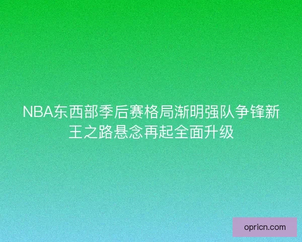 NBA东西部季后赛格局渐明强队争锋新王之路悬念再起全面升级