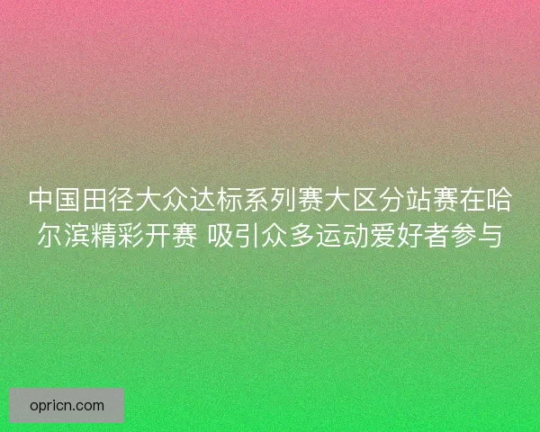 中国田径大众达标系列赛大区分站赛在哈尔滨精彩开赛 吸引众多运动爱好者参与 中国田径大众达标系列赛大区分站赛在哈尔滨精彩开赛 吸引众多运动爱好者参与